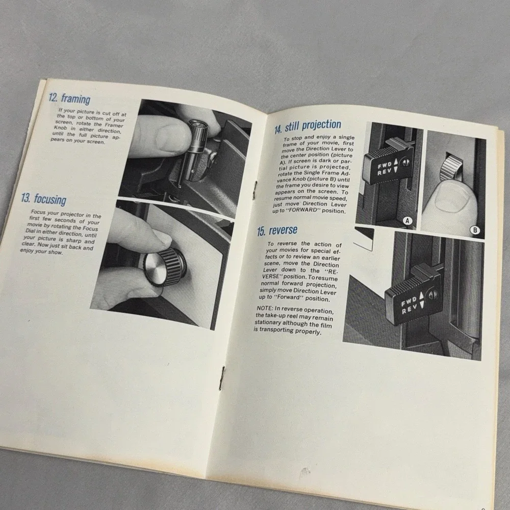 Bell & Howell Autoload Super 8 / Regular 8 Movie Projector Manual Model 456